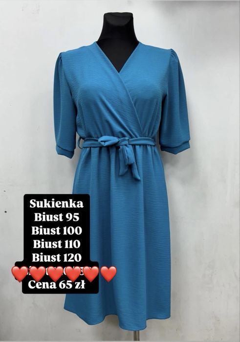 Zielona sukienka biust 120