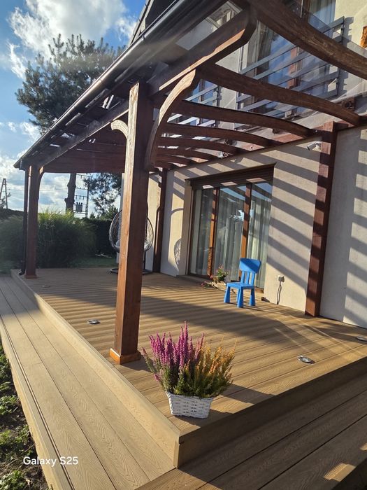 Tarasy, pergole, projekty indywidualne, schody zewnętrzne, wiaty