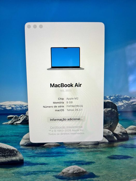 MACBOOK AIR M2 13" 256GB/8GB EXCELENTE ESTADO