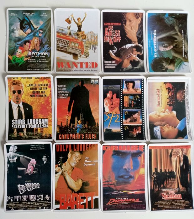 Coleção de 12 Calendários de bolso com o tema "Filmes Hollywood"