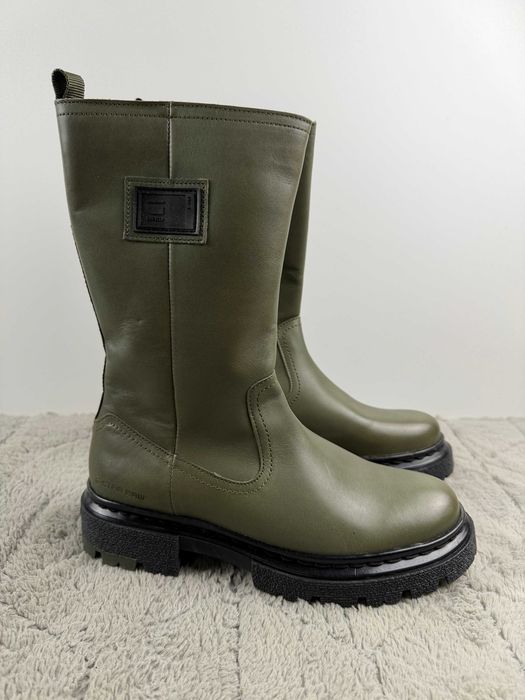 Kozaki damskie skórzane G-Star Raw Kafey HGH Lea 37