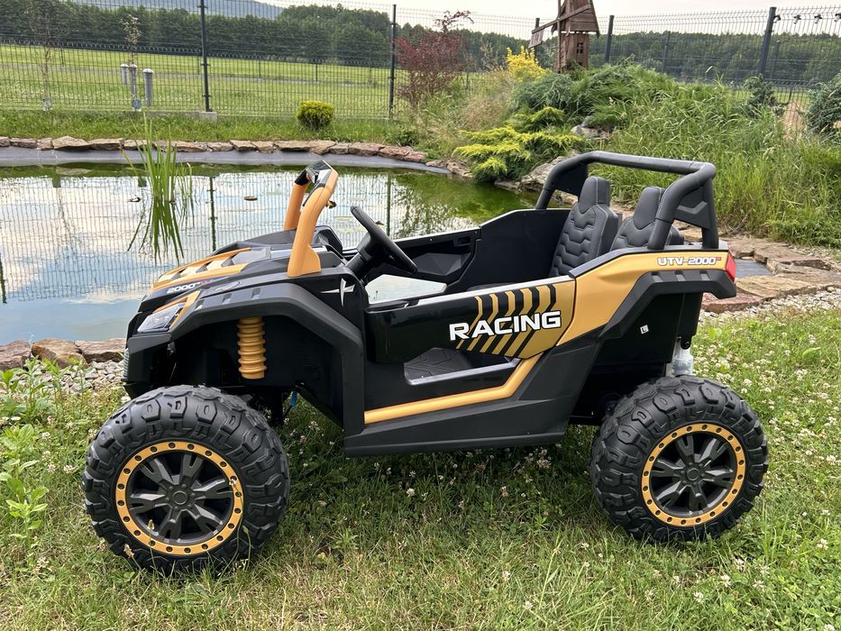 Ogromny Buggy Auto na akumulator dla 2 dzieci 4X200W 24V 14Ah Złoty