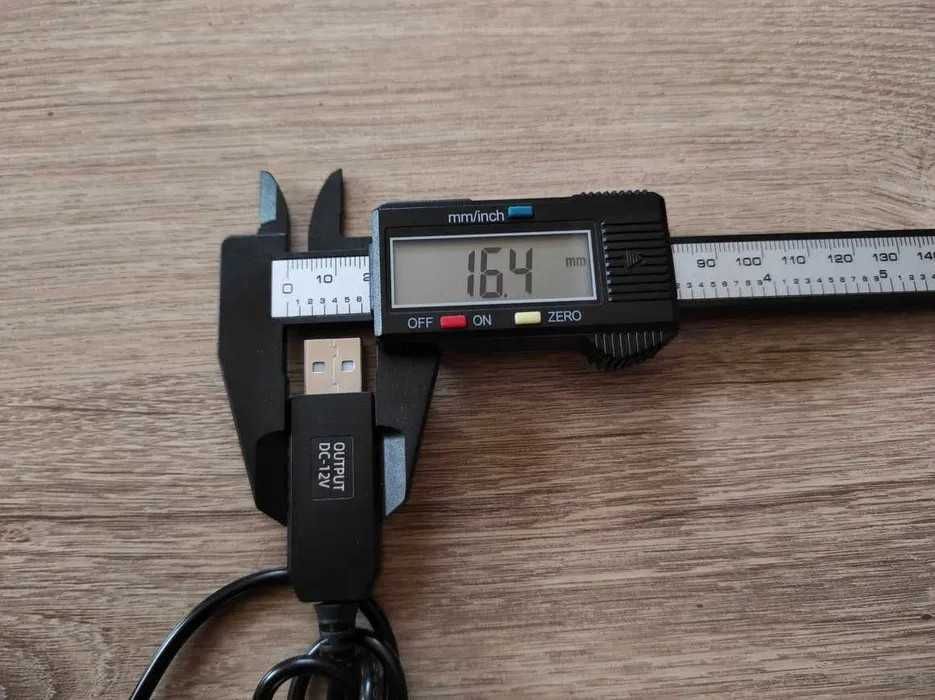 USB кабель живлення з 5v на 12v для роутера від повербанка