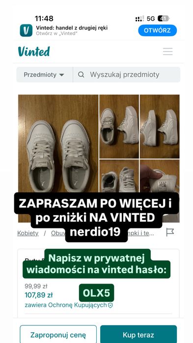 Buty Puma rozm.38 białe || Darmowa przesyłka inPost