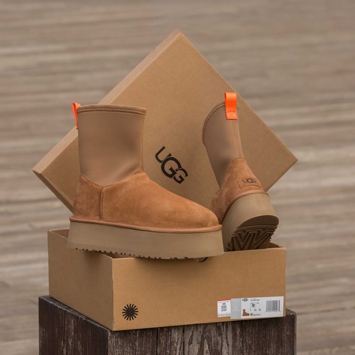 Уггі UGG Dipper Boot High Chestnut (luxe) АКЦІЙНА ЦІНА | Угги натуральные жіночі