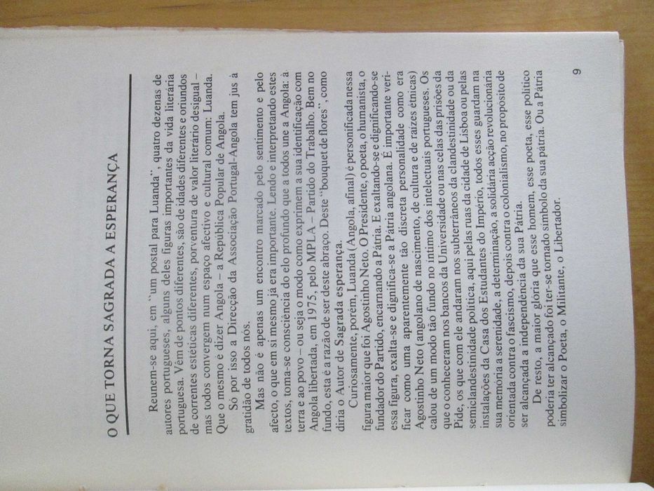 Um Postal para Luanda, uma antologia com 38 poetas portugueses