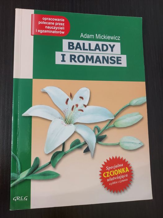 Książka lektura Ballady i Romanse A. Mickiewicz