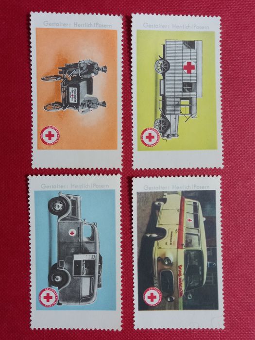 Znaczki Czerwony Krzyż DDR
