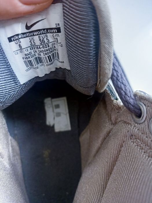 Adidasy Nike 36,5 szare ze złota łyżwą