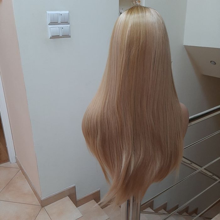 Peruka lace front słomkowy blond