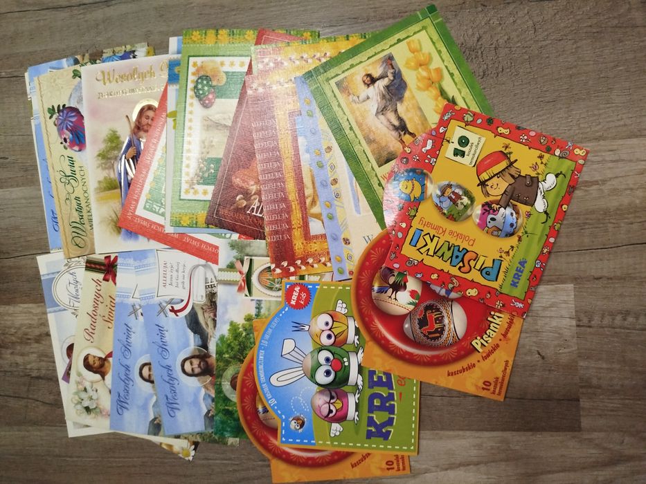 Wielkanoc kartki swiateczne, osłonki na pisanki