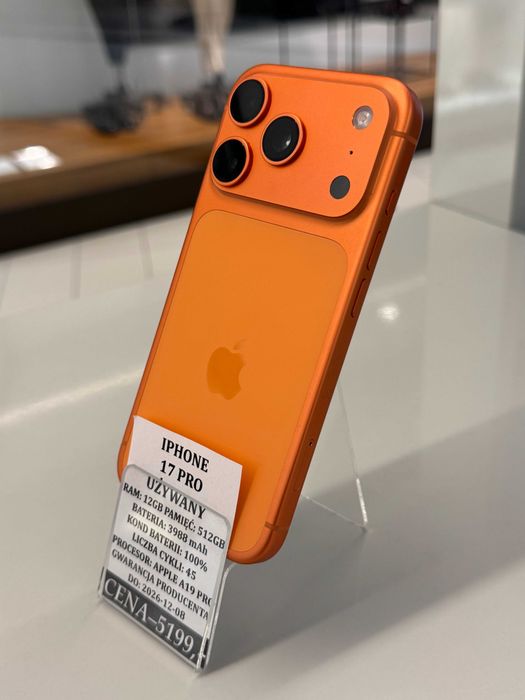 iPhone 17 Pro 512GB Bat 100% Topcase Vivo *Raty 0%