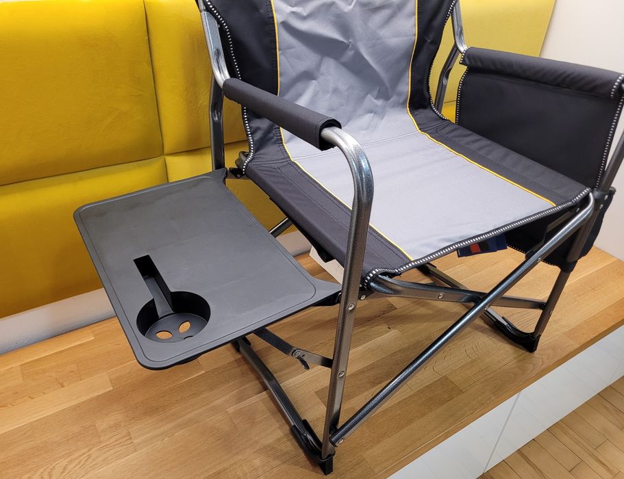 Krzesło Turystyczne Kempingowe Wędkarskie Reżyserskie Nowe stolik