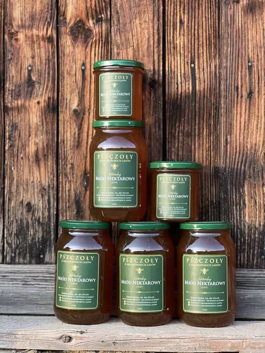 Miód nektarowy-leśny                             1 x słoik 1250g/900ml