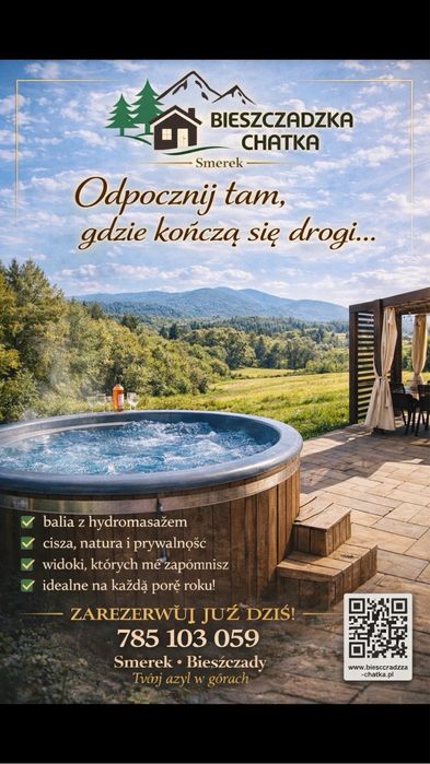 Bieszczadzka chatka/ domki w Bieszczadach/ noclegi