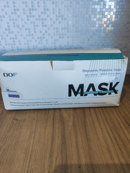 MASKI medyczne niebieskie maseczki jednorazowe 50szt