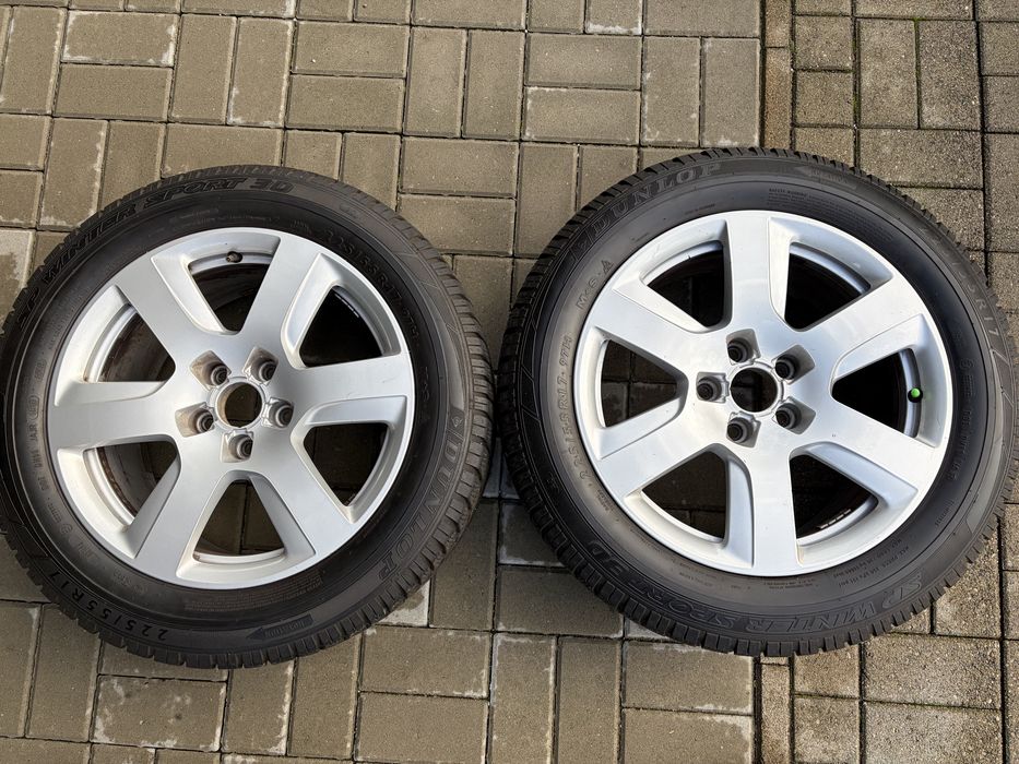 Felgi aluminiowe 17 cali oryginalne Audi, opony 225/55/17