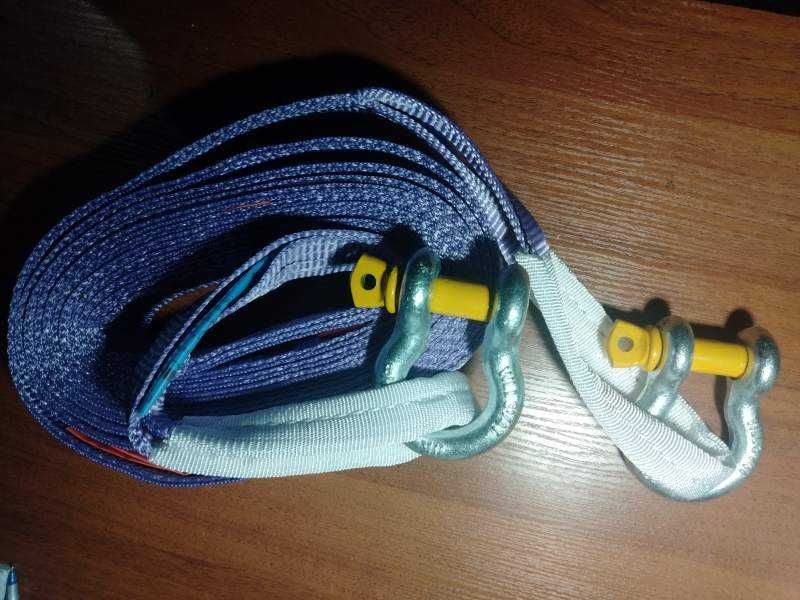 Ремень, трос, фал, буксир для легковых и грузовых авто, военной тех-ки