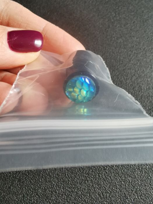 NOWE plugi siodłowe tunele akrylowe 10mm (para) syrena rybia łuska