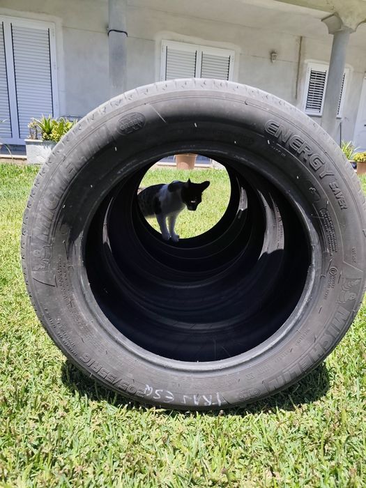 "Conjunto 4 Pneus Michelin 205/55 R16 - Como Novos"