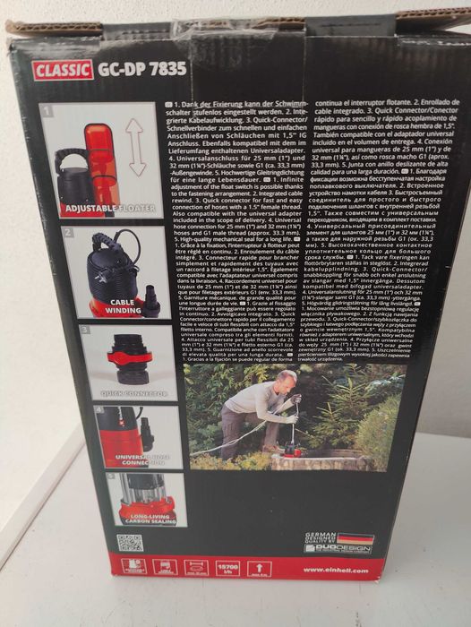 Bomba Einhell GC-DP 7835 - Caixa Selada