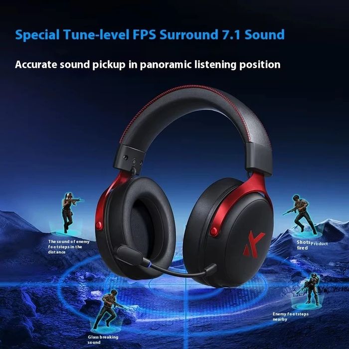 MCHOSE V9 Pro‼️Гарантія‼️Steel Black бездротові ігрові навушники