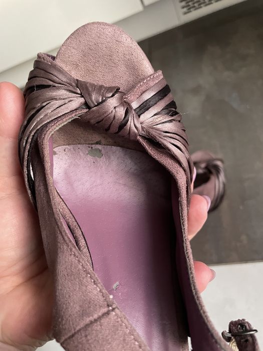 Szpilki Quazi 37, na platformie. Fioletowe buty. Sandały z paluszkiem