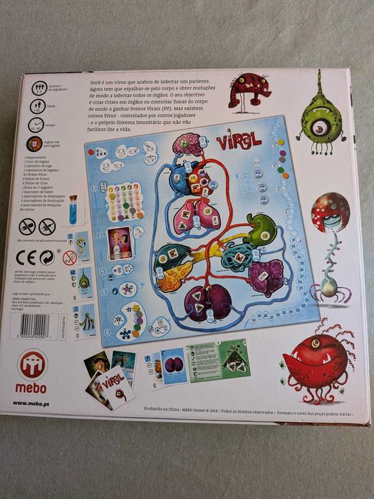 Jogo de Tabuleiro "Viral" (Mebo Games) — Como Novo / Muito Estimado