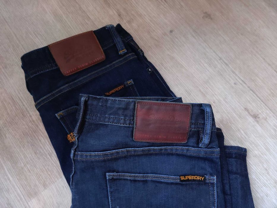 Чоловічі стрейчеві сині джинси superdry 30 р пояс 40 см