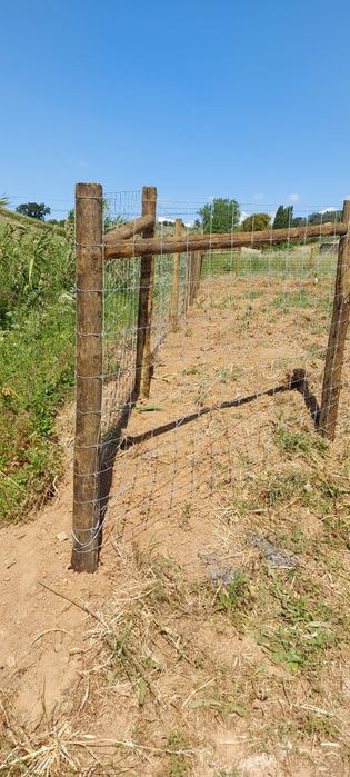 Vedações em madeira tratada e tubo