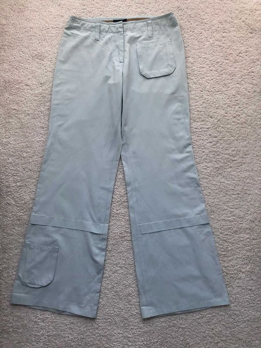 spodnie szerokie nogawki błękitne rozm 38