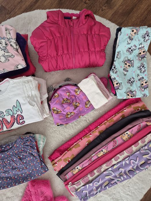 Mega paczka ubrań dla dziewczynki rozmiar 110