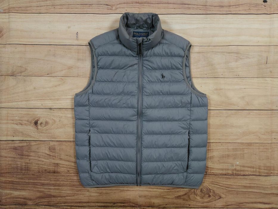 RALPH LAUREN Polo Golf Kamizelka Puchowa Męska Szara r. M