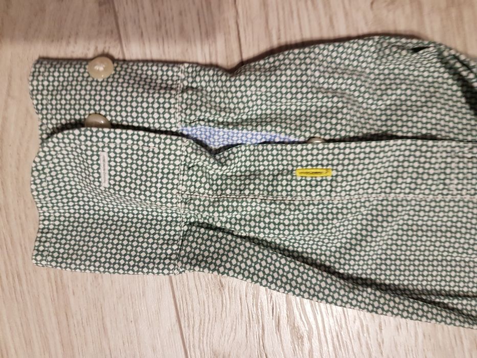 Koszula jak nowa Tommy Hilfiger biało zielona, r. S