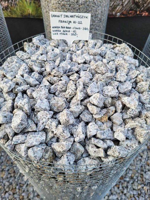 Grys granit Dalmatyńczyk 8-16, 16-22 Kamienie ogrodowe dekor ozdobne