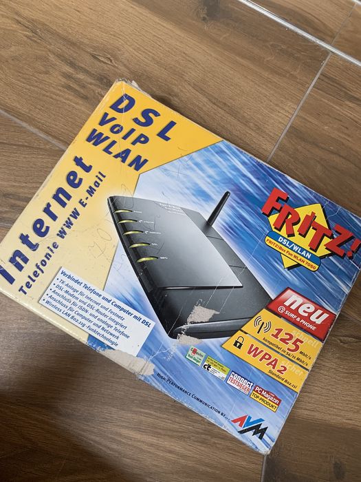 Router plus kable do routera komputer fritz wlan