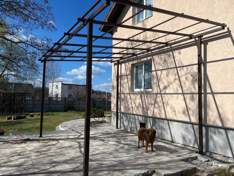 Односхилий навіс для авто | Автонавіс | Навес для машины | Односкатный