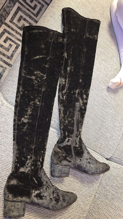 Muszkieterki długie welur H&M roziącliwe 38 /24,5 cm/