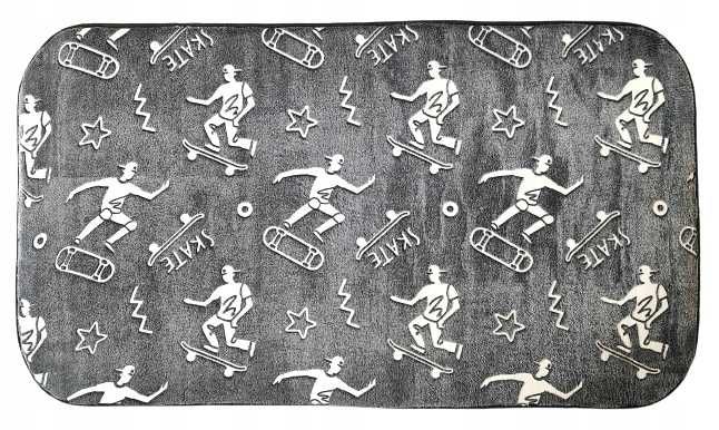 Dywan świecący w ciemności 60x110 SKATE szary nowy