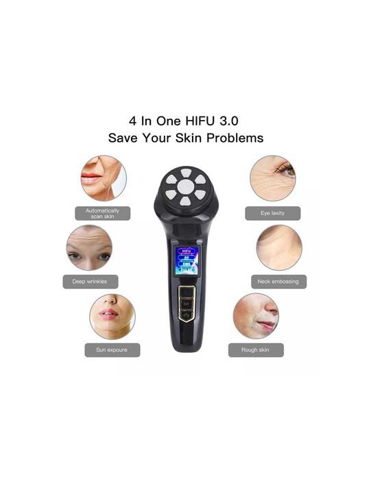 Aparelho Beleza HIFU 4 em 1 Profissional Lifting, RF, EMS e Pulso NOVO