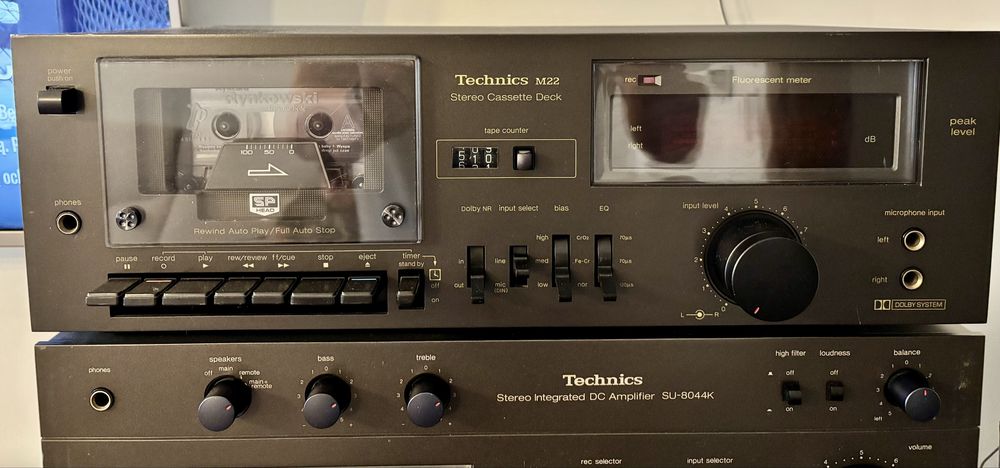 Wieża,Zestaw Vintage,Technics – Wzmacniacz, Tuner, Deck x2, CD