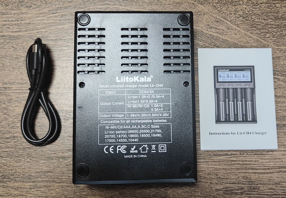 Зарядное устройство LiitoKala Lii-M4S . Lii-CH4. Lii-402 оригинал.