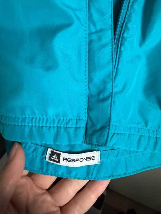 Błękitna przewiewna sportowa bluza adidas S 36 clima