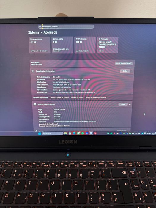 Lenovo Legion 5 15ITH6H – Alto Desempenho para Gaming e Trabalho