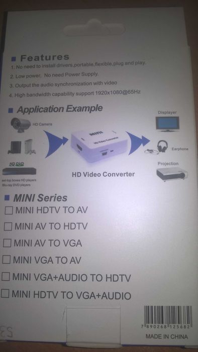 Конвектор HD Video VGA2AV Читайте описание!!!