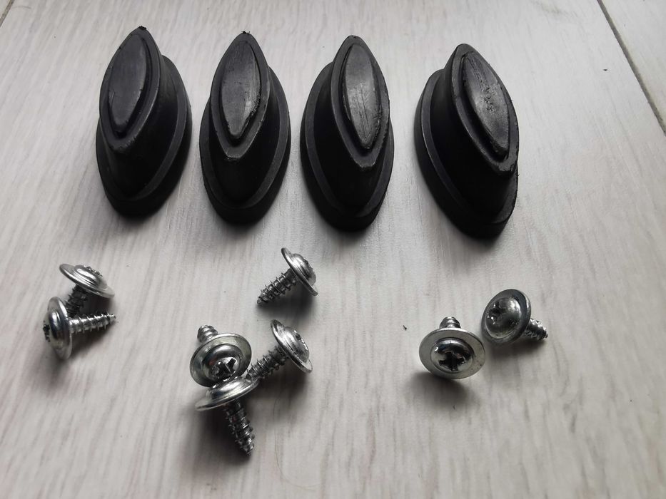 Stópki do walizki 5,5x2cm, nóżki bagażowe, czarne - 4 szt