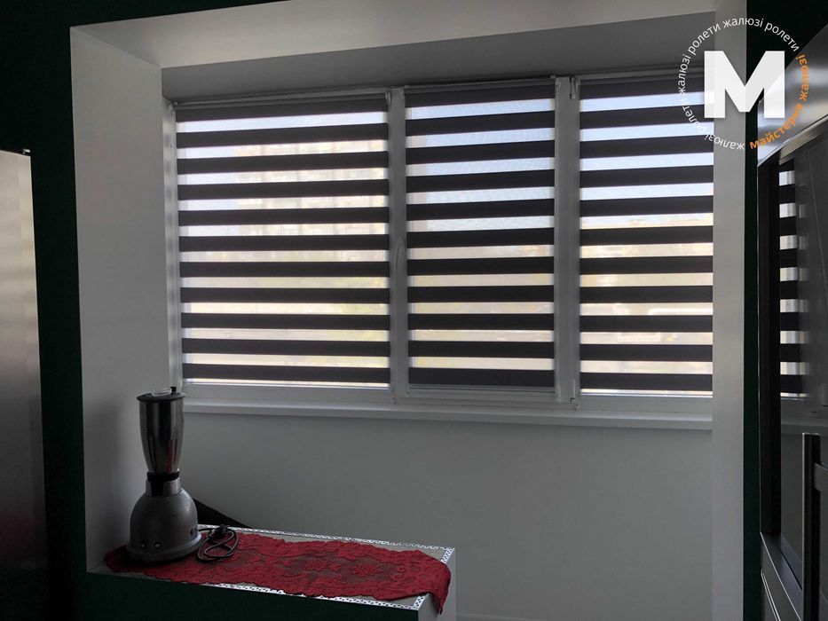 Новые жалюзи на окна разных систем, рулонные шторы, ролеты день ночь.
