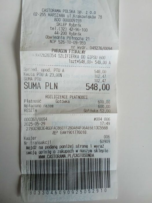 Szlifierka do gipsu Maccalister