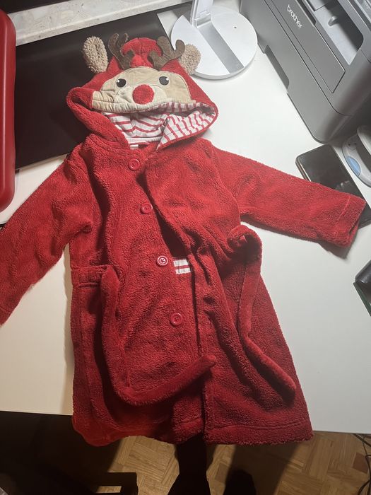 Szlafrok Cool Club Smyk 92 Boże Narodzenie Renifer