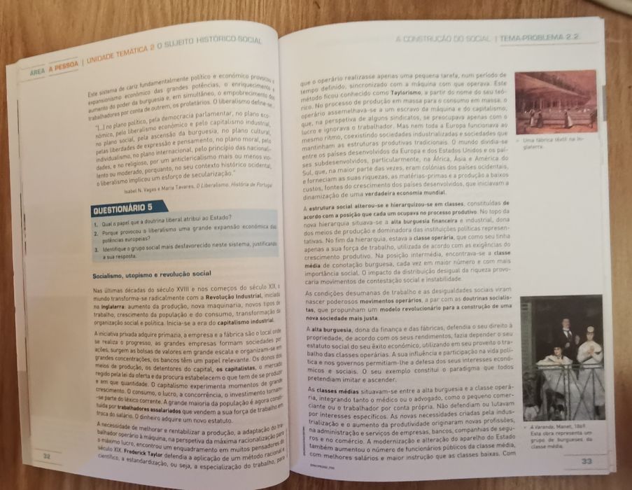 Area de integração Tematica 2 O sujeito historico social